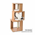 Desain baru 360 derajat kotak berputar pohon furnitur kucing ruang yang memadai